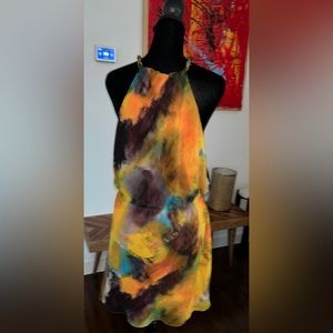 Water color drawstring gathered waist, size medium. Worn once for show.Smokefree